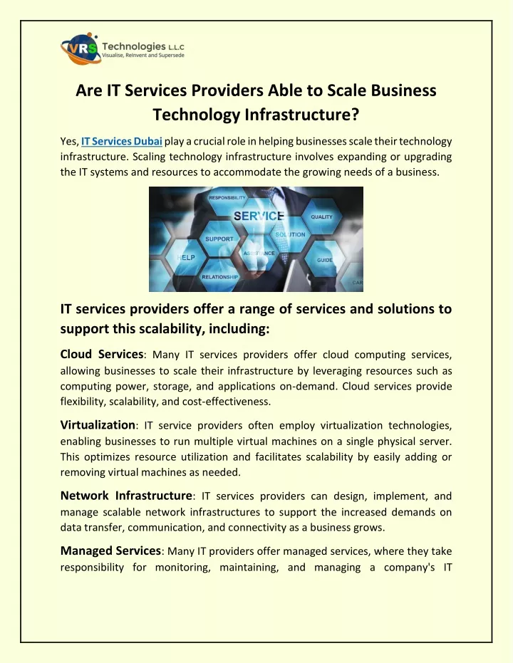 are it services providers able to scale business
