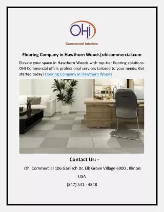 Flooring Company in Hawthorn Woods|ohicommercial.com