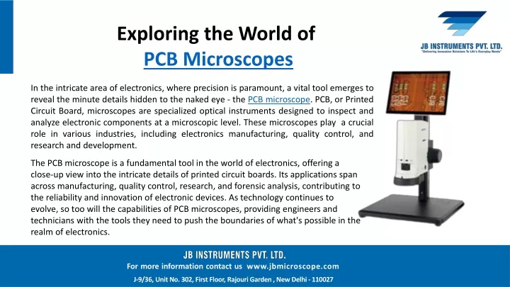 exploring the world of pcb microscopes