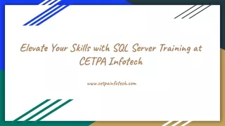 elevate your skills with sql server training