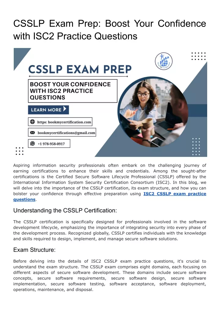 csslp exam prep boost your confidence with isc2