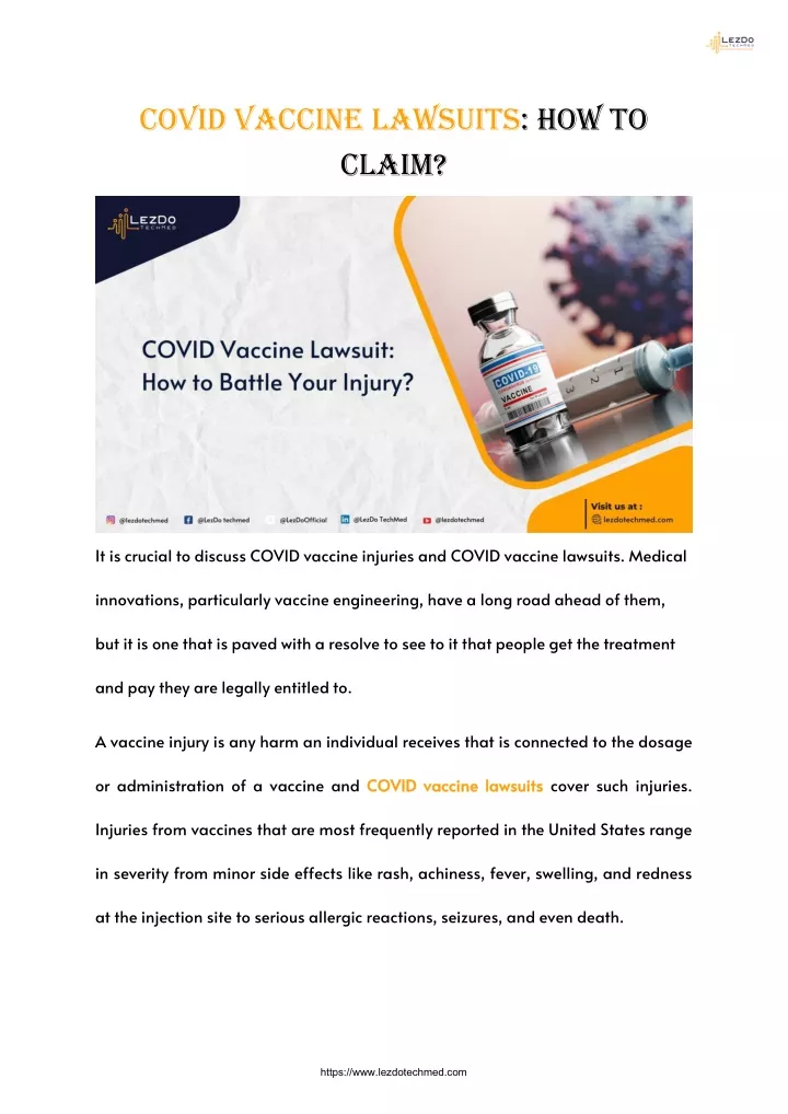 covid vaccine lawsuits how to claim