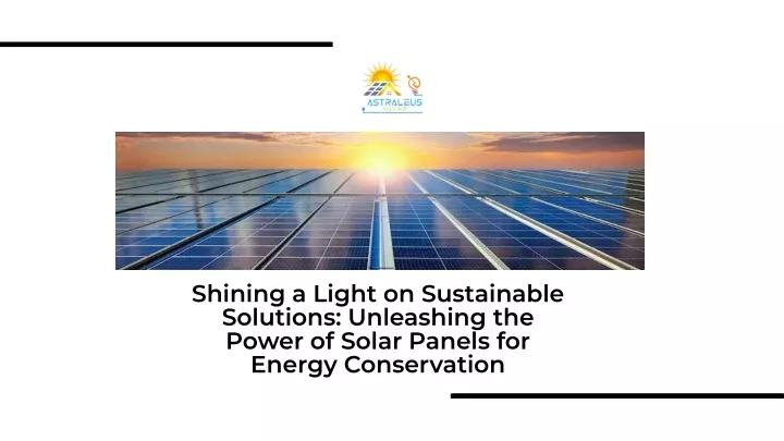 shining a light on sustainable solutions