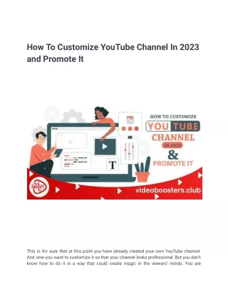 How To Customize YouTube Channel In 2023 (2)