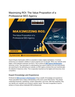 Maximizing ROI_ The Value Proposition of a Professional SEO Agency.docx