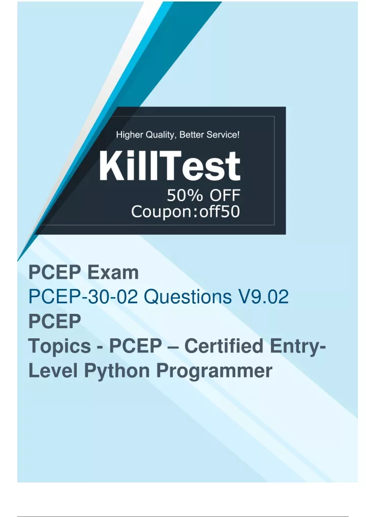 PPT - Python Institute PCEP-30-02 Exam Questions - Learn To Prepare For ...