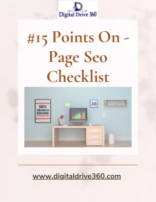 15 points on page seo checklist