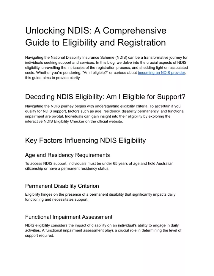 unlocking ndis a comprehensive guide