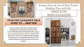 Antique Doors & Carved Door Panels Bridging Time and Style