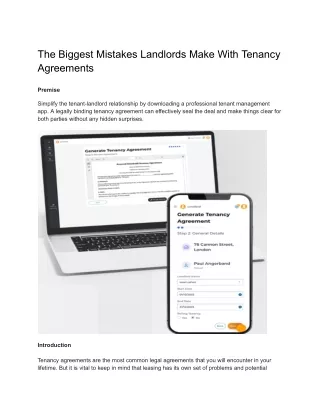The Biggest Mistakes Landlords Make With Tenancy Agreements