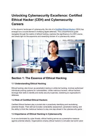 Unlocking Cybersecurity Excellence: Certified Ethical Hacker (CEH)