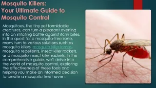 Mosquito Killers: Your Ultimate Guide to Mosquito Control