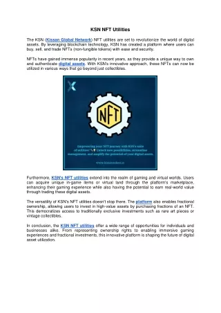 ksn nft utilities