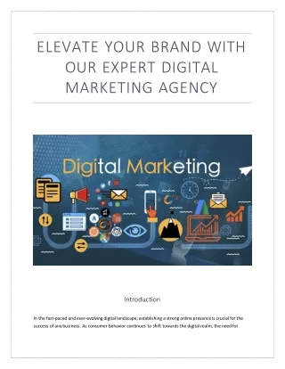 Elevate Your Brand with Our Expert Digital Marketing Agency