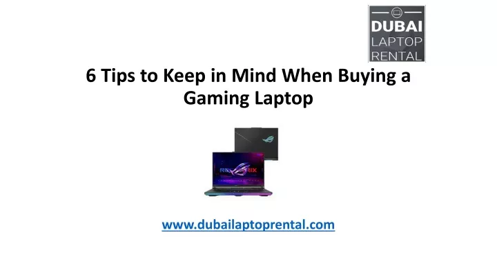 6 tips to keep in mind when buying a gaming laptop