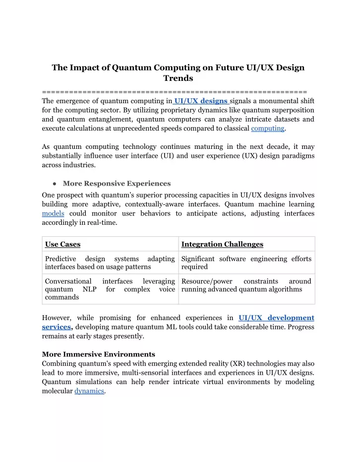 the impact of quantum computing on future