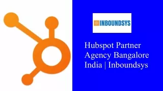 Hubspot Partner Agency Bangalore India -  Inboundsys