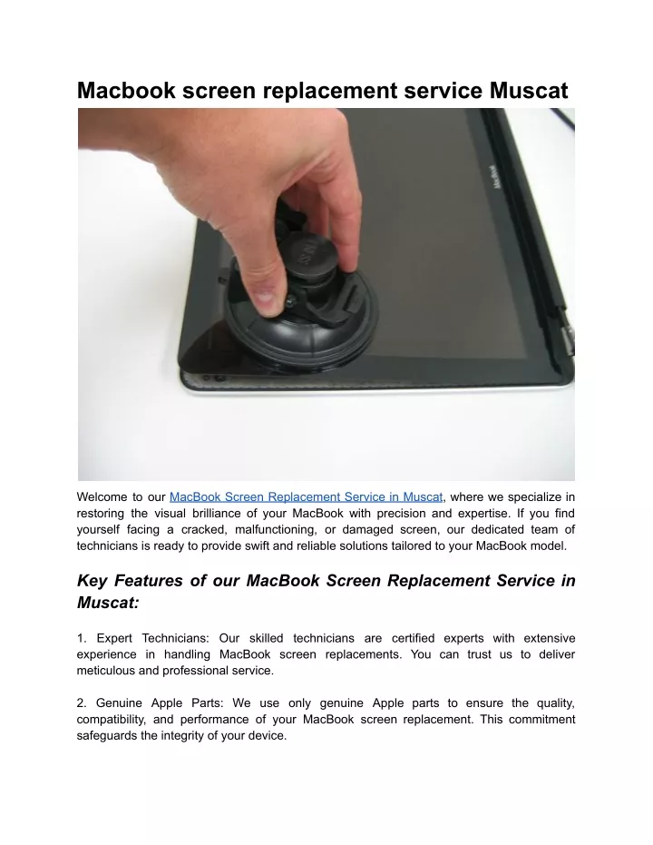 macbook screen replacement service muscat