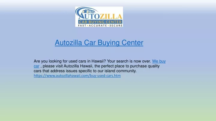 autozilla car buying center