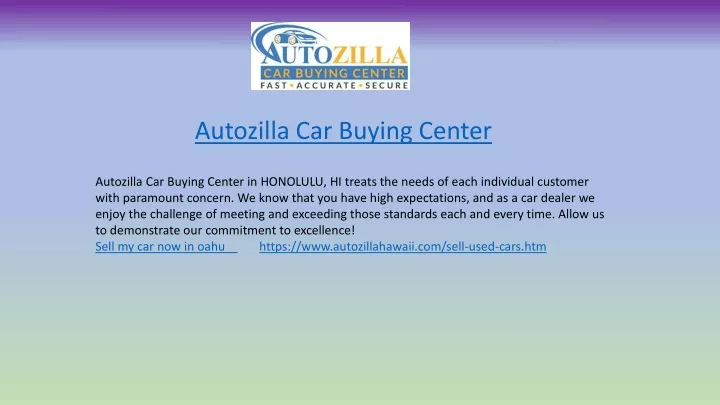 autozilla car buying center