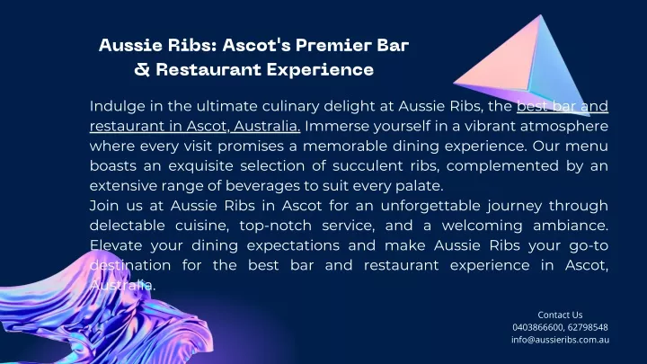 aussie ribs ascot s premier bar restaurant