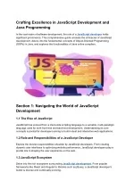 Crafting Excellence in JavaScript Development and Java Programming - slide 1