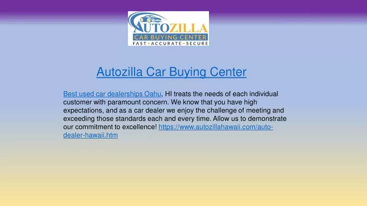 autozilla car buying center