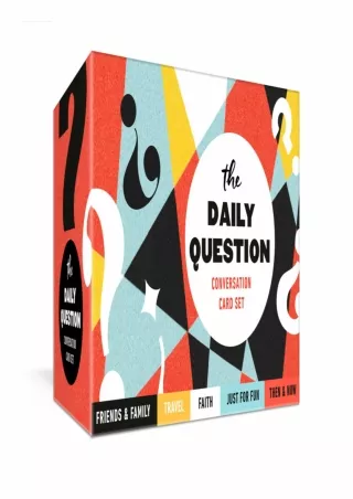 Download ⚡️[EBOOK]❤️ The Daily Question Conversation Card Set: 100 Meaningful Questions to