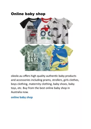 Online baby shop