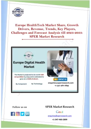 Europe Digital Health Market Size, Growth, Upcoming Trends, Forecast by b2033