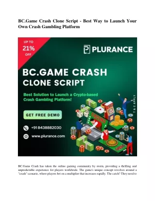 BC.Game Crash Clone Script - Best Way to Launch Your Own Crash Gambling Platform