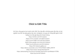 Hit1club Trang Đăng Ký Tải Game Đăng Nhập Chính Thức
