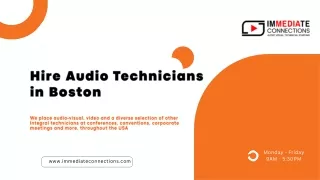 Hire Audio Technicians in Boston