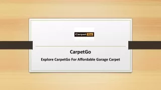 Explore CarpetGo For Affordable Garage Carpet