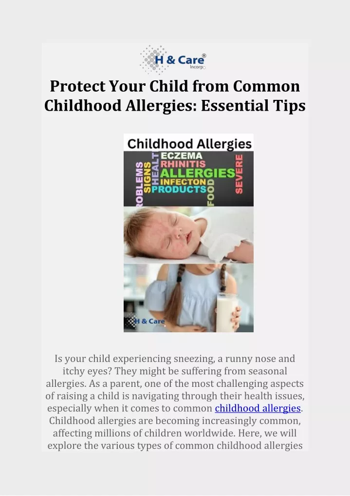 protect your child from common childhood