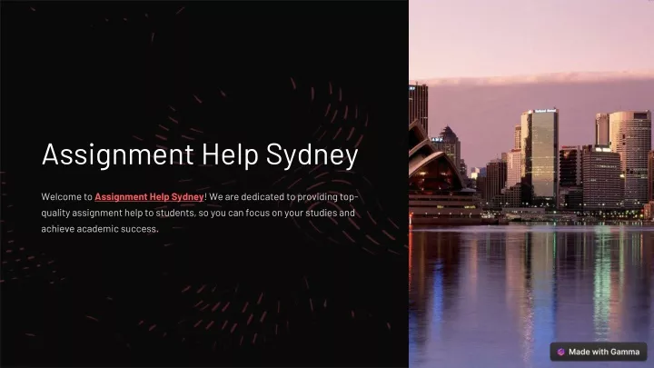 assignment help sydney