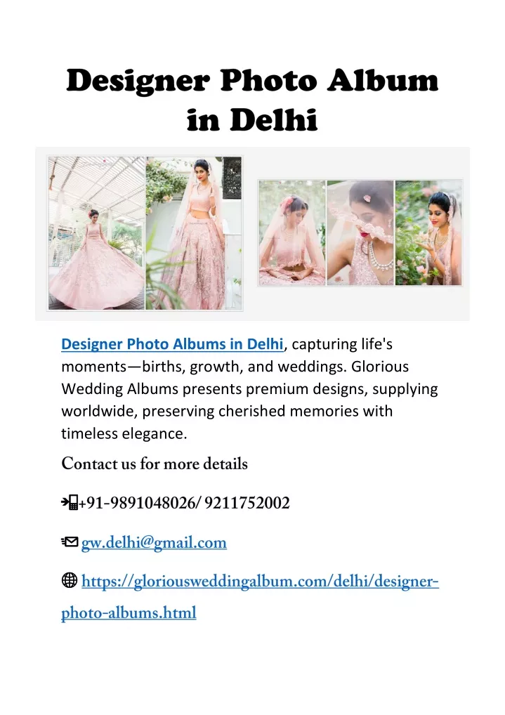 designer photo albums in delhi capturing life