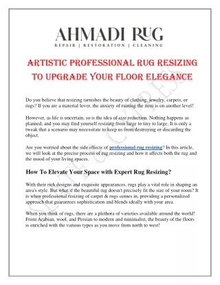 Artistic Professional Rug Resizing To Upgrade Your Floor Elegance