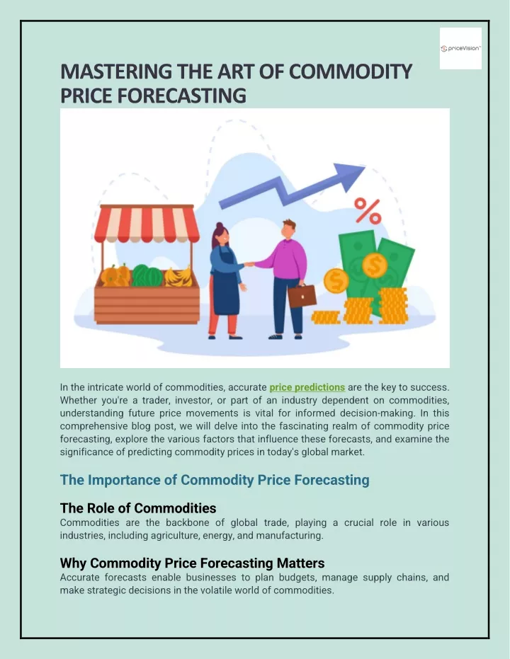 mastering the art of commodity price forecasting