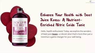 Enhance Your Health with Beet Juice Kvass A Nutrient Enriched Nitric Oxide Tonic