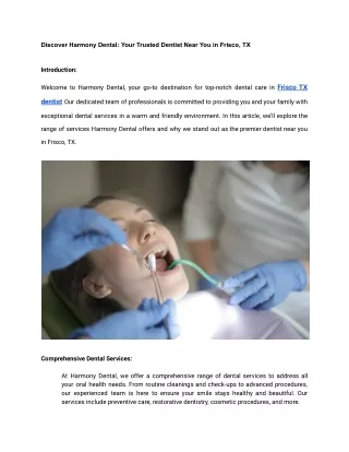 discover harmony dental your trusted dentist near