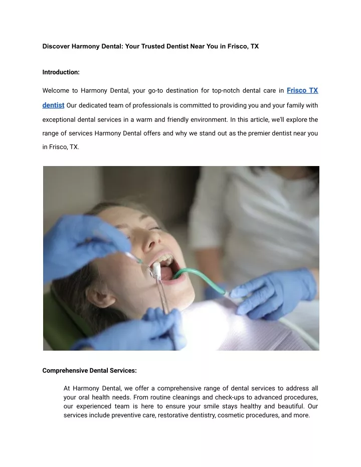 discover harmony dental your trusted dentist near