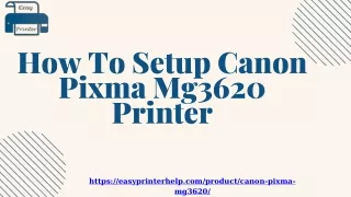 How To Setup Canon Pixma Mg3620 Printer