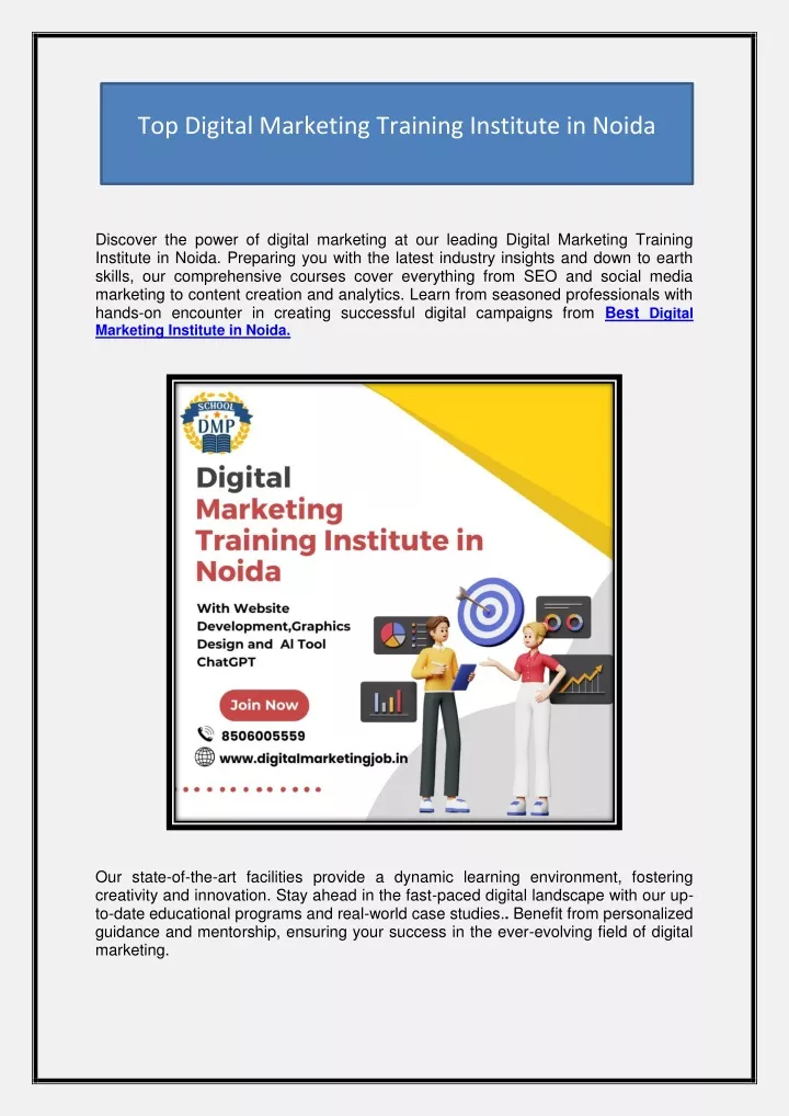 top digital marketing training institute in noida