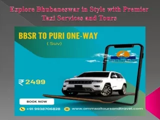 Explore Bhubaneswar in Style with Premier Taxi Services and Tours