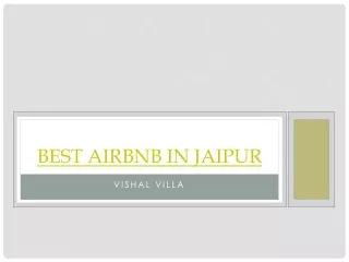 Best Airbnb in Jaipur