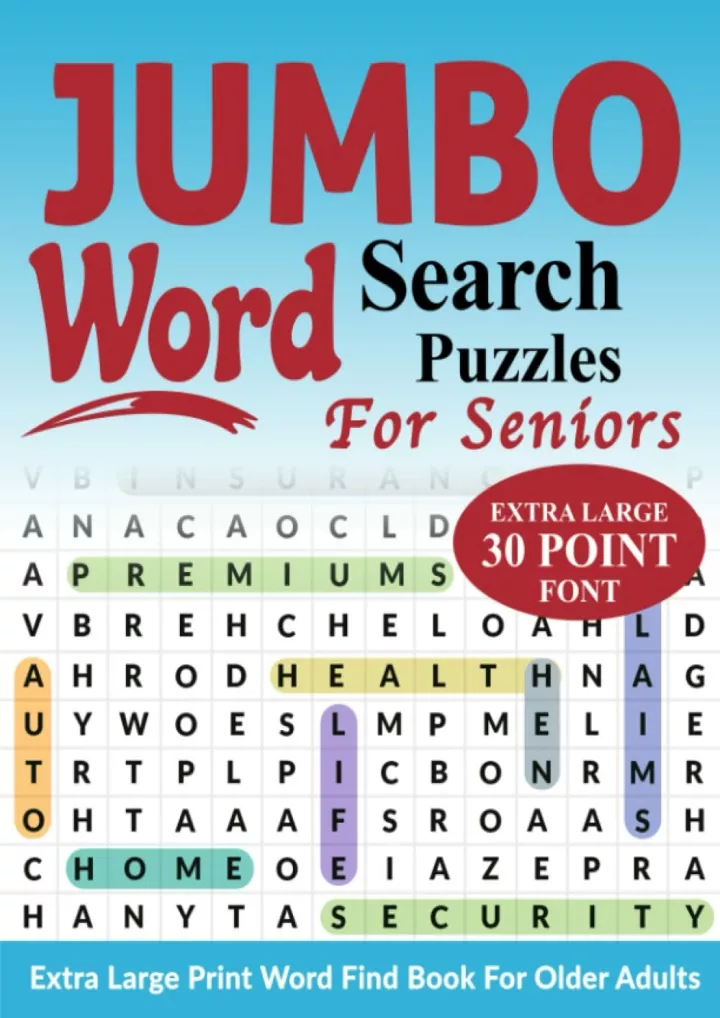 jumbo word search puzzles for seniors extra large