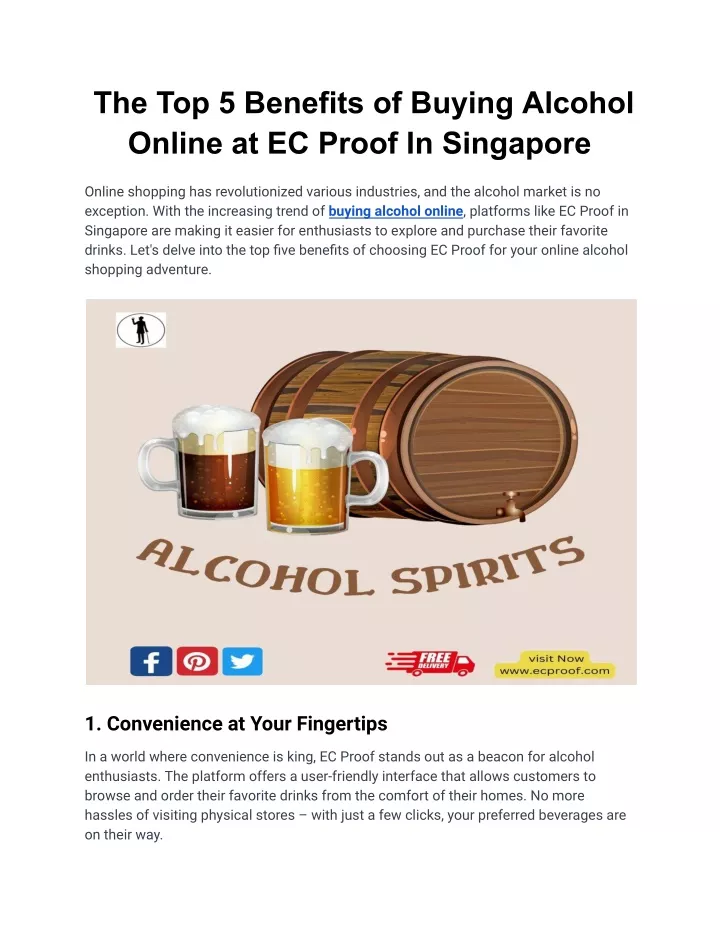 the top 5 benefits of buying alcohol online