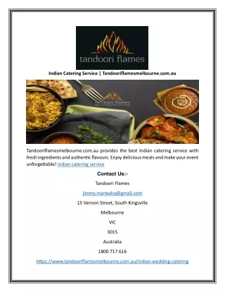Indian Catering Service | Tandooriflamesmelbourne.com.au