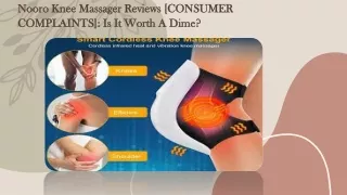 Nooro Knee Massager Reviews